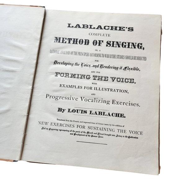ANTIQUE 1890 LABLANCHE'S Complete Method of Singing Antique Book‎ 1890 - Picture 10 of 10